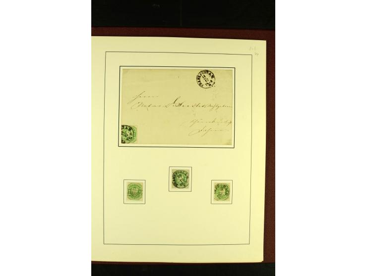 1850/67, schöne ungebrauchte und gestempelte Sammlung mit vielen besseren Werte, Einheiten und Briefe, dabei Mi.-Nr. 4 im 6er