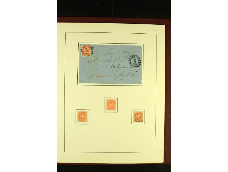 1850/67, schöne ungebrauchte und gestempelte Sammlung mit vielen besseren Werte, Einheiten und Briefe, dabei Mi.-Nr. 4 im 6er