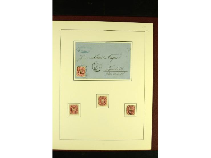 1850/67, schöne ungebrauchte und gestempelte Sammlung mit vielen besseren Werte, Einheiten und Briefe, dabei Mi.-Nr. 4 im 6er