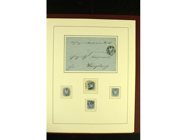 1850/67, schöne ungebrauchte und gestempelte Sammlung mit vielen besseren Werte, Einheiten und Briefe, dabei Mi.-Nr. 4 im 6er