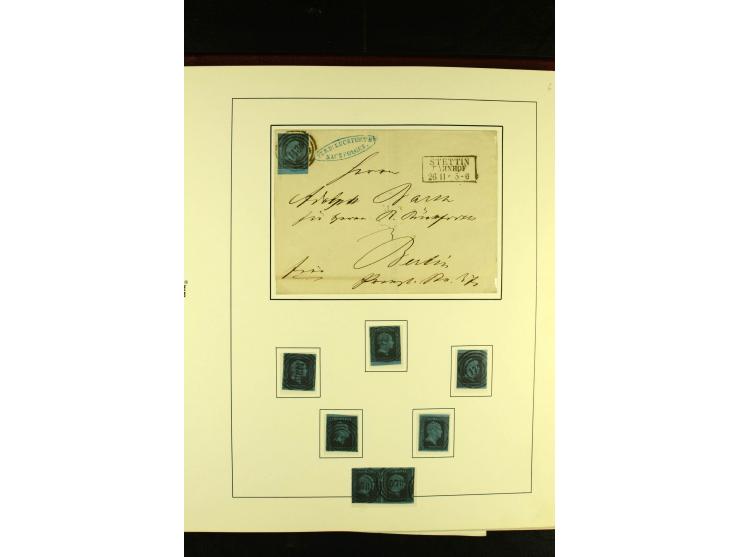 1850/67, schöne ungebrauchte und gestempelte Sammlung mit vielen besseren Werte, Einheiten und Briefe, dabei Mi.-Nr. 4 im 6er