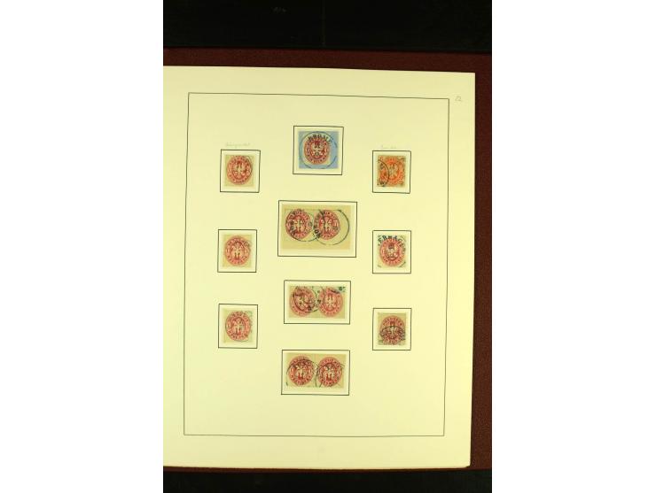 1850/67, schöne ungebrauchte und gestempelte Sammlung mit vielen besseren Werte, Einheiten und Briefe, dabei Mi.-Nr. 4 im 6er