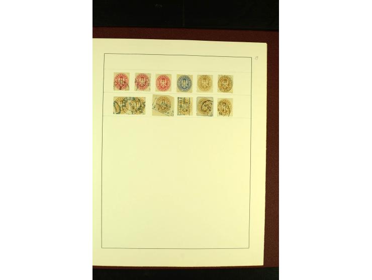1850/67, schöne ungebrauchte und gestempelte Sammlung mit vielen besseren Werte, Einheiten und Briefe, dabei Mi.-Nr. 4 im 6er