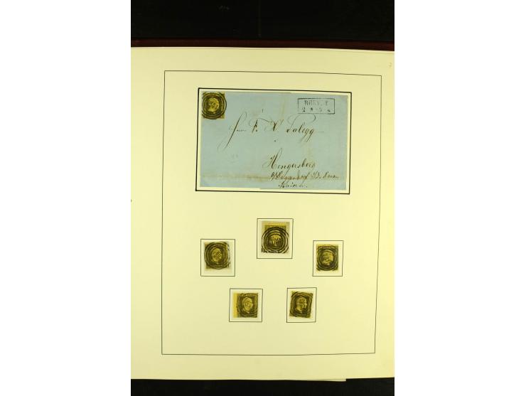 1850/67, schöne ungebrauchte und gestempelte Sammlung mit vielen besseren Werte, Einheiten und Briefe, dabei Mi.-Nr. 4 im 6er