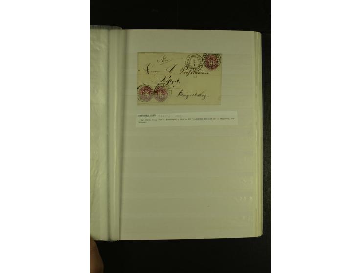 1850/67, hochinteressante Sammlung von über 50 Briefen, dabei Mi.-Nr. 1 im Paar, Mi.-Nr. 8b auf Faltbrief nach Frankfurt, Mi.