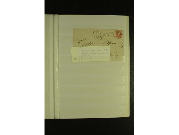 1850/67, hochinteressante Sammlung von über 50 Briefen, dabei Mi.-Nr. 1 im Paar, Mi.-Nr. 8b auf Faltbrief nach Frankfurt, Mi.