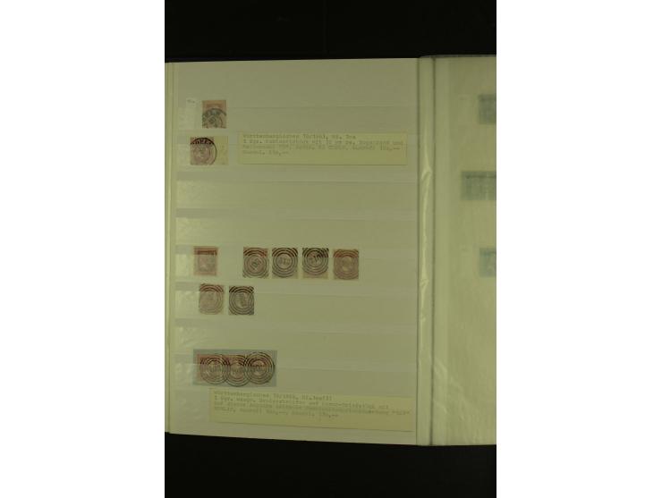 1850/67, hochinteressante Sammlung von über 50 Briefen, dabei Mi.-Nr. 1 im Paar, Mi.-Nr. 8b auf Faltbrief nach Frankfurt, Mi.