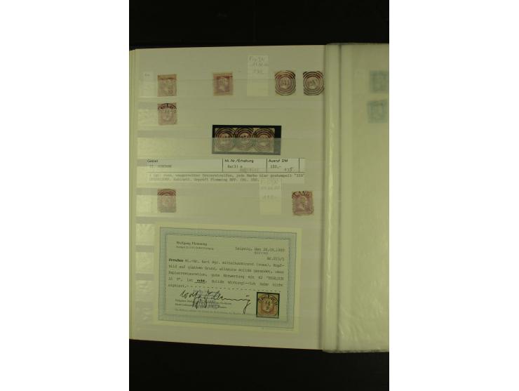 1850/67, hochinteressante Sammlung von über 50 Briefen, dabei Mi.-Nr. 1 im Paar, Mi.-Nr. 8b auf Faltbrief nach Frankfurt, Mi.