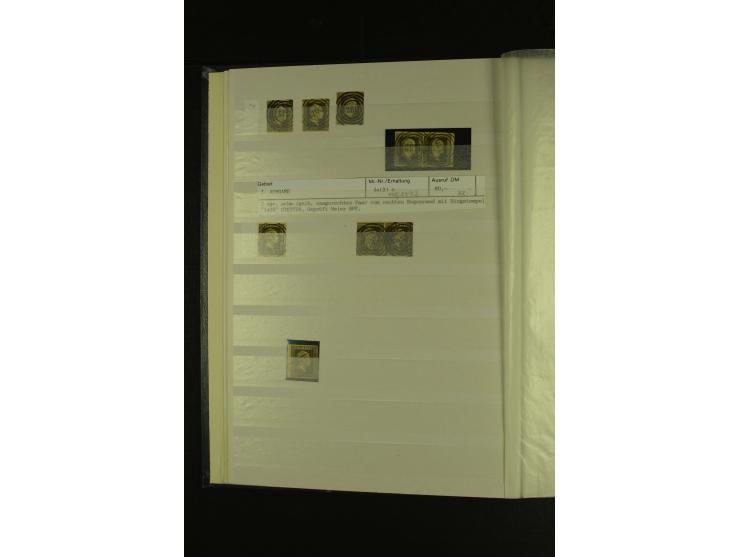 1850/67, hochinteressante Sammlung von über 50 Briefen, dabei Mi.-Nr. 1 im Paar, Mi.-Nr. 8b auf Faltbrief nach Frankfurt, Mi.