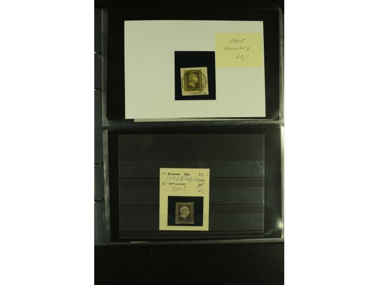 1850/1859, interessante Sammlung "Nummern-Stempel" auf fast 100 losen Marken und schönen Briefstücken sowie über 25 Briefen, 