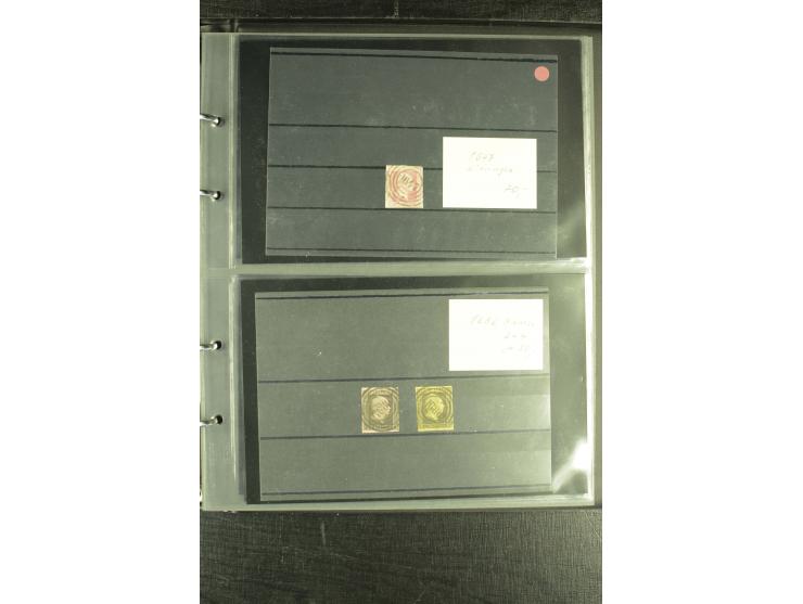 1850/1859, interessante Sammlung "Nummern-Stempel" auf fast 100 losen Marken und schönen Briefstücken sowie über 25 Briefen, 