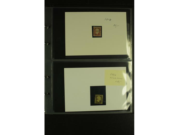 1850/1859, interessante Sammlung "Nummern-Stempel" auf fast 100 losen Marken und schönen Briefstücken sowie über 25 Briefen, 