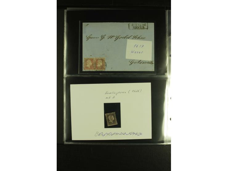 1850/1859, interessante Sammlung "Nummern-Stempel" auf fast 100 losen Marken und schönen Briefstücken sowie über 25 Briefen, 