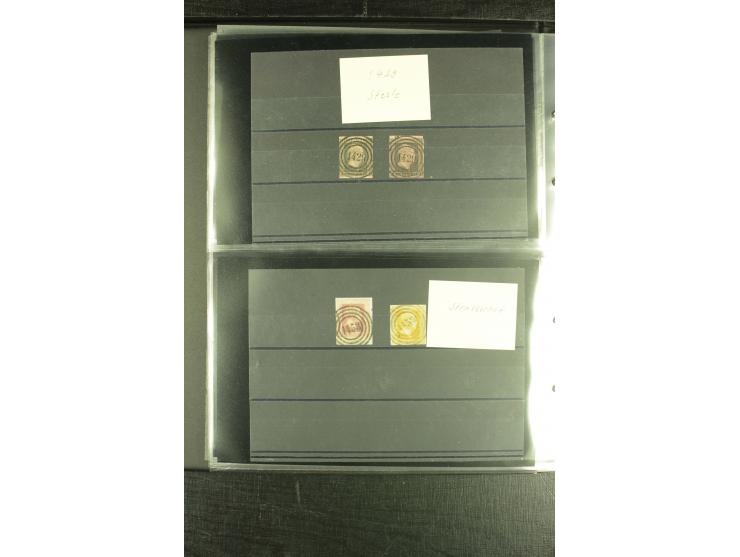 1850/1859, interessante Sammlung "Nummern-Stempel" auf fast 100 losen Marken und schönen Briefstücken sowie über 25 Briefen, 