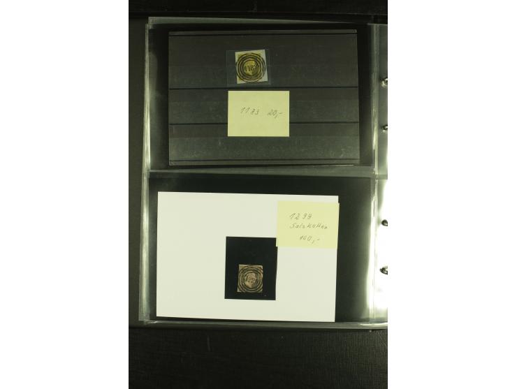 1850/1859, interessante Sammlung "Nummern-Stempel" auf fast 100 losen Marken und schönen Briefstücken sowie über 25 Briefen, 