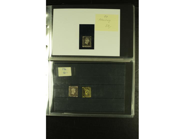 1850/1859, interessante Sammlung "Nummern-Stempel" auf fast 100 losen Marken und schönen Briefstücken sowie über 25 Briefen, 