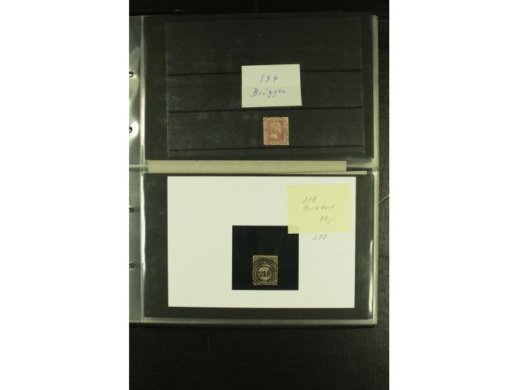 1850/1859, interessante Sammlung "Nummern-Stempel" auf fast 100 losen Marken und schönen Briefstücken sowie über 25 Briefen, 