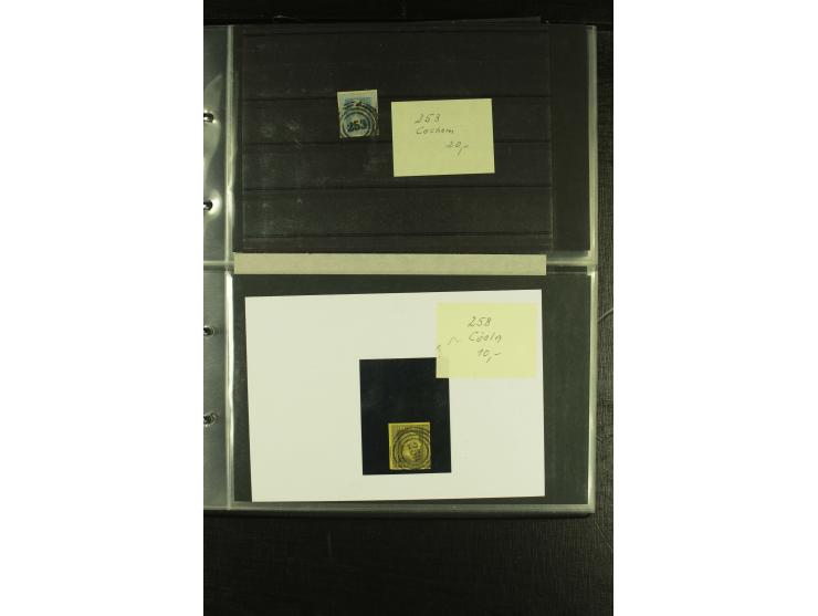 1850/1859, interessante Sammlung "Nummern-Stempel" auf fast 100 losen Marken und schönen Briefstücken sowie über 25 Briefen, 