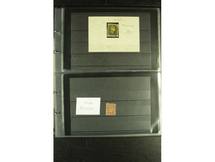 1850/1859, interessante Sammlung "Nummern-Stempel" auf fast 100 losen Marken und schönen Briefstücken sowie über 25 Briefen, 