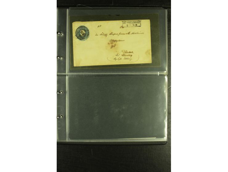 1850/1859, interessante Sammlung "Nummern-Stempel" auf fast 100 losen Marken und schönen Briefstücken sowie über 25 Briefen, 