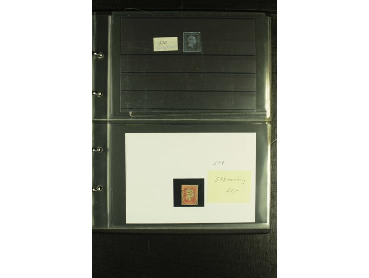 1850/1859, interessante Sammlung "Nummern-Stempel" auf fast 100 losen Marken und schönen Briefstücken sowie über 25 Briefen, 