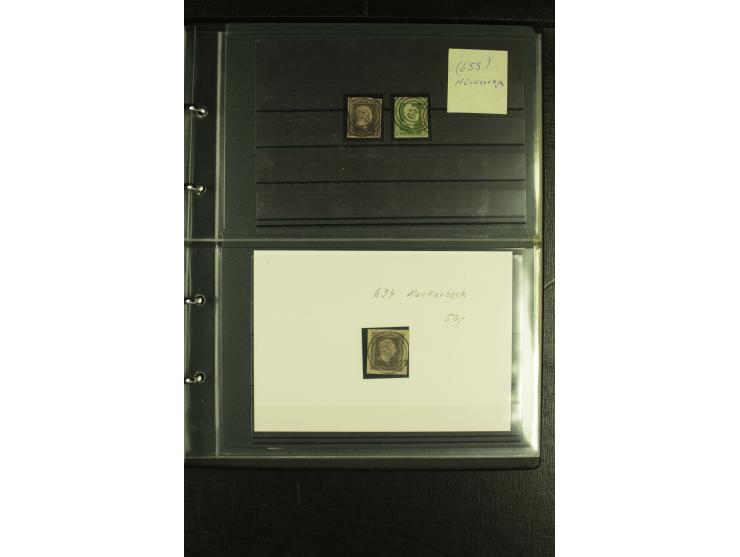 1850/1859, interessante Sammlung "Nummern-Stempel" auf fast 100 losen Marken und schönen Briefstücken sowie über 25 Briefen, 