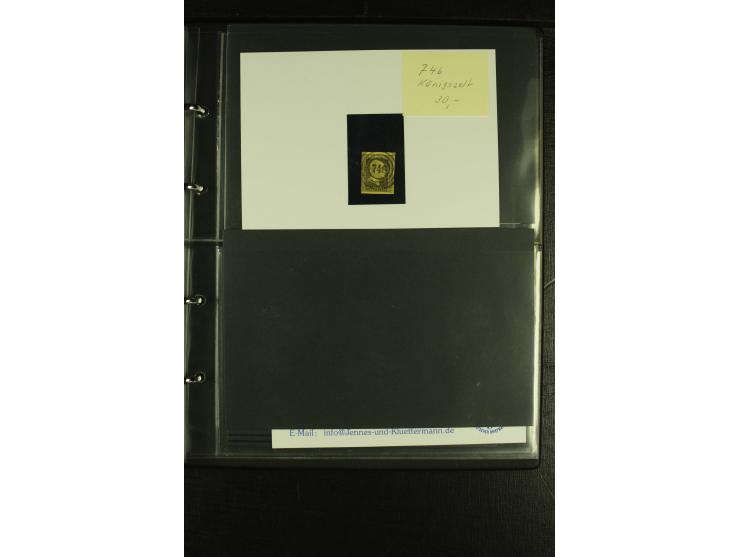 1850/1859, interessante Sammlung "Nummern-Stempel" auf fast 100 losen Marken und schönen Briefstücken sowie über 25 Briefen, 
