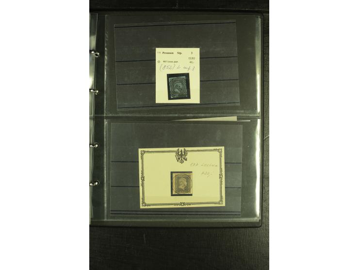 1850/1859, interessante Sammlung "Nummern-Stempel" auf fast 100 losen Marken und schönen Briefstücken sowie über 25 Briefen, 
