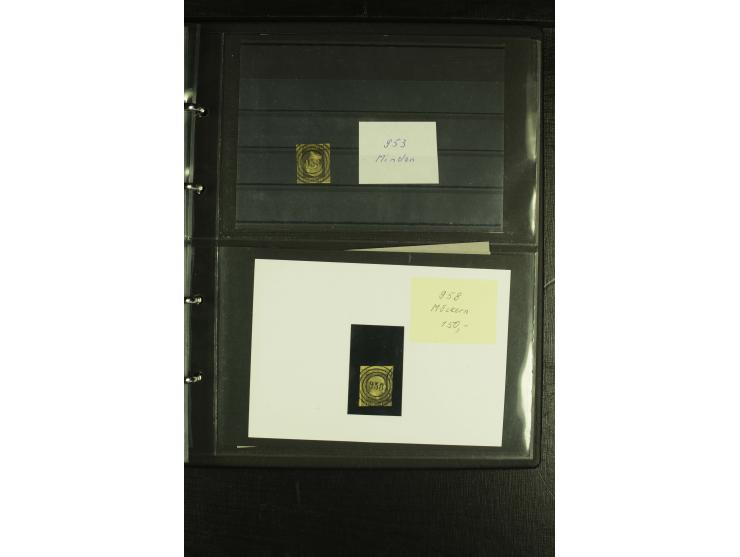 1850/1859, interessante Sammlung "Nummern-Stempel" auf fast 100 losen Marken und schönen Briefstücken sowie über 25 Briefen, 