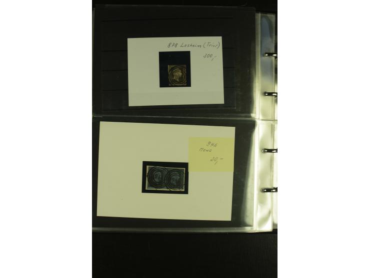 1850/1859, interessante Sammlung "Nummern-Stempel" auf fast 100 losen Marken und schönen Briefstücken sowie über 25 Briefen, 