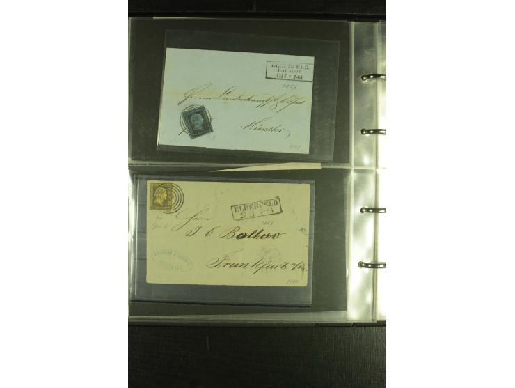1850/1859, interessante Sammlung "Nummern-Stempel" auf fast 100 losen Marken und schönen Briefstücken sowie über 25 Briefen, 