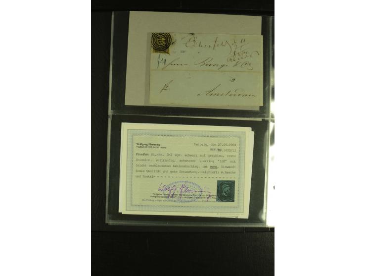 1850/1859, interessante Sammlung "Nummern-Stempel" auf fast 100 losen Marken und schönen Briefstücken sowie über 25 Briefen, 