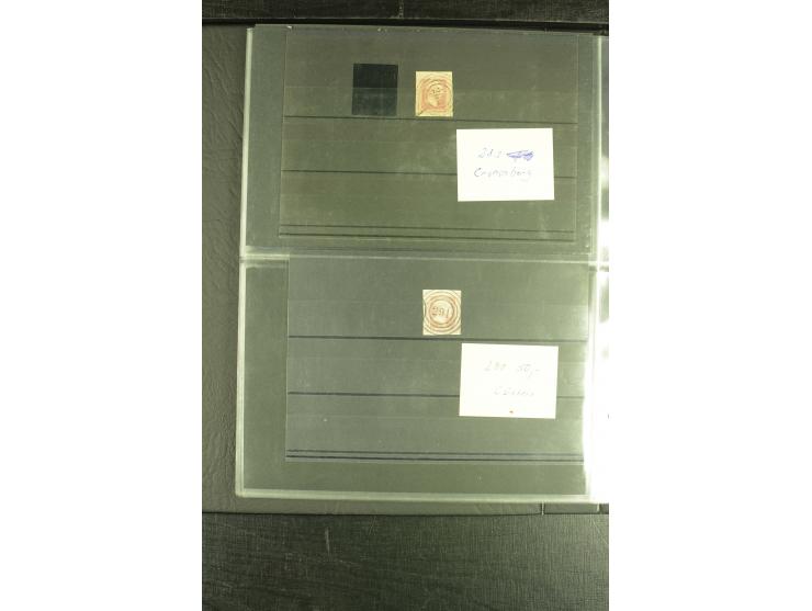 1850/1859, interessante Sammlung "Nummern-Stempel" auf fast 100 losen Marken und schönen Briefstücken sowie über 25 Briefen, 