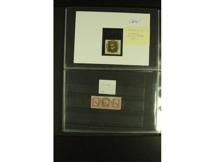 1850/1859, interessante Sammlung "Nummern-Stempel" auf fast 100 losen Marken und schönen Briefstücken sowie über 25 Briefen, 