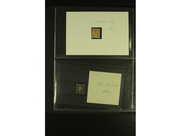 1850/1859, interessante Sammlung "Nummern-Stempel" auf fast 100 losen Marken und schönen Briefstücken sowie über 25 Briefen, 