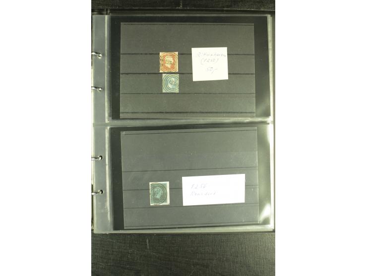 1850/1859, interessante Sammlung "Nummern-Stempel" auf fast 100 losen Marken und schönen Briefstücken sowie über 25 Briefen, 