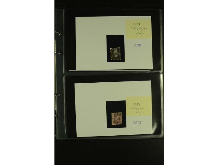 1850/1859, interessante Sammlung "Nummern-Stempel" auf fast 100 losen Marken und schönen Briefstücken sowie über 25 Briefen, 