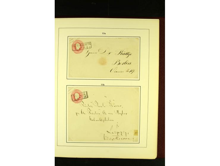 1852/67, interessante Sammlung von über 90 Ganzsachen (dabei einige Briefe), dabei bessere wie U6A ab "MYSLOWITZ" nach Bresla