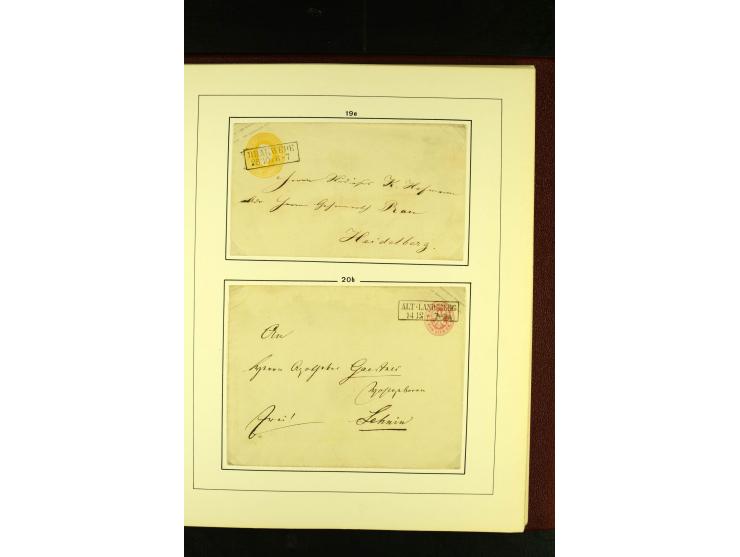 1852/67, interessante Sammlung von über 90 Ganzsachen (dabei einige Briefe), dabei bessere wie U6A ab "MYSLOWITZ" nach Bresla
