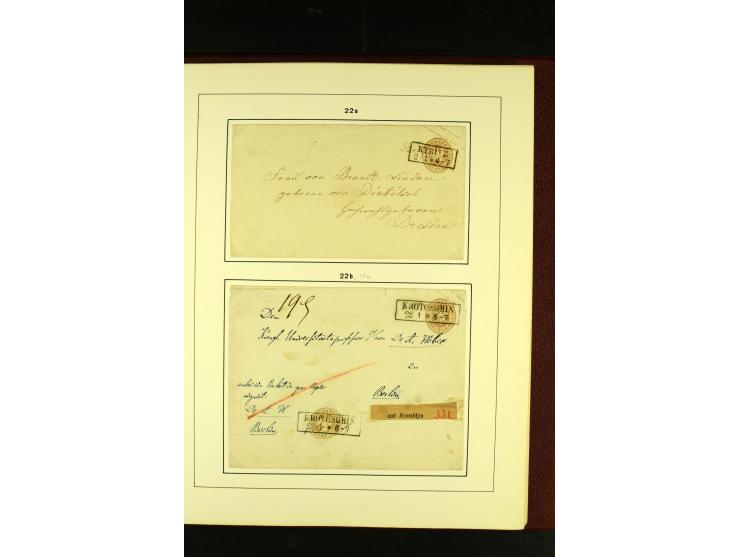 1852/67, interessante Sammlung von über 90 Ganzsachen (dabei einige Briefe), dabei bessere wie U6A ab "MYSLOWITZ" nach Bresla