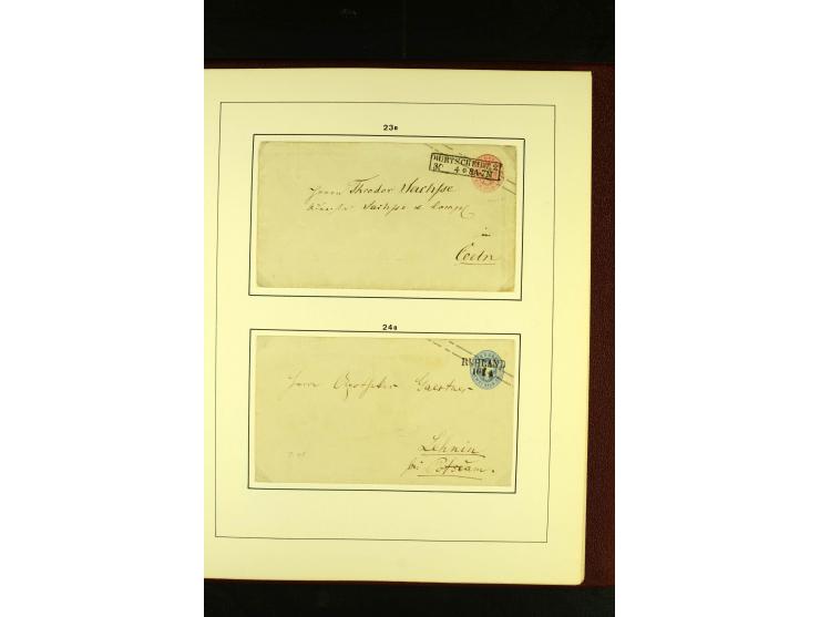 1852/67, interessante Sammlung von über 90 Ganzsachen (dabei einige Briefe), dabei bessere wie U6A ab "MYSLOWITZ" nach Bresla