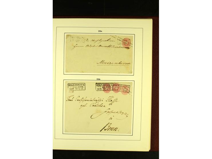 1852/67, interessante Sammlung von über 90 Ganzsachen (dabei einige Briefe), dabei bessere wie U6A ab "MYSLOWITZ" nach Bresla