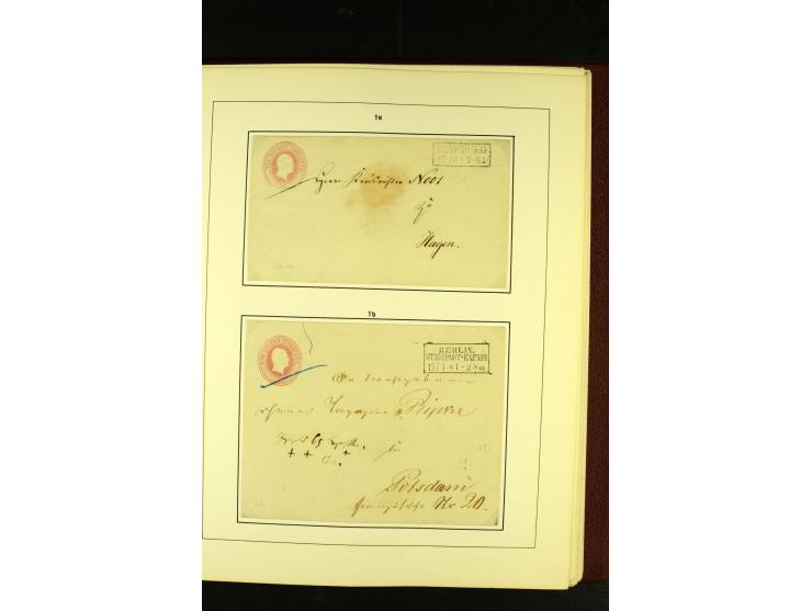 1852/67, interessante Sammlung von über 90 Ganzsachen (dabei einige Briefe), dabei bessere wie U6A ab "MYSLOWITZ" nach Bresla