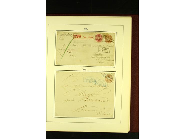 1852/67, interessante Sammlung von über 90 Ganzsachen (dabei einige Briefe), dabei bessere wie U6A ab "MYSLOWITZ" nach Bresla