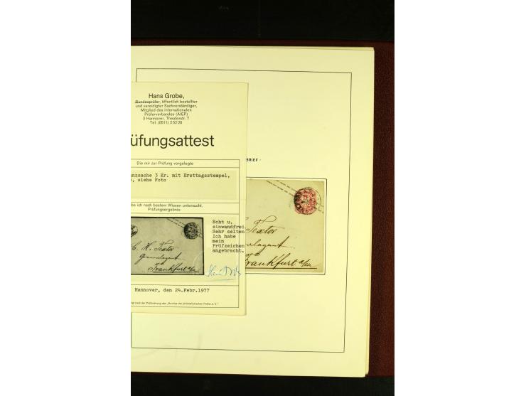 1852/67, interessante Sammlung von über 90 Ganzsachen (dabei einige Briefe), dabei bessere wie U6A ab "MYSLOWITZ" nach Bresla