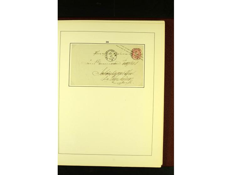 1852/67, interessante Sammlung von über 90 Ganzsachen (dabei einige Briefe), dabei bessere wie U6A ab "MYSLOWITZ" nach Bresla