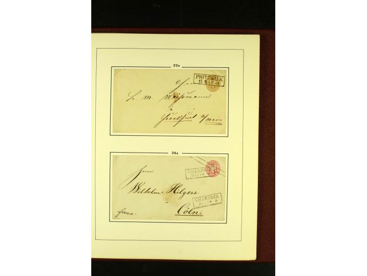 1852/67, interessante Sammlung von über 90 Ganzsachen (dabei einige Briefe), dabei bessere wie U6A ab "MYSLOWITZ" nach Bresla