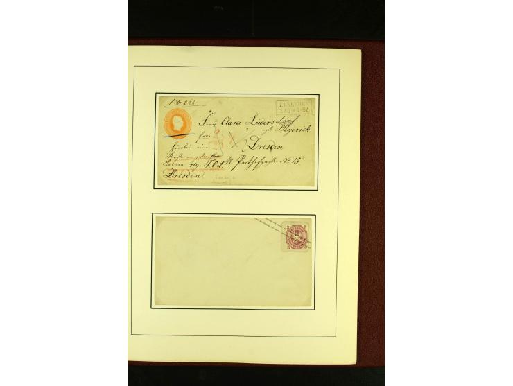 1852/67, interessante Sammlung von über 90 Ganzsachen (dabei einige Briefe), dabei bessere wie U6A ab "MYSLOWITZ" nach Bresla