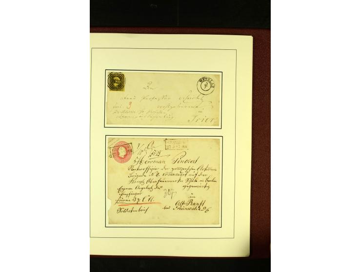1852/67, interessante Sammlung von über 90 Ganzsachen (dabei einige Briefe), dabei bessere wie U6A ab "MYSLOWITZ" nach Bresla