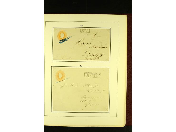 1852/67, interessante Sammlung von über 90 Ganzsachen (dabei einige Briefe), dabei bessere wie U6A ab "MYSLOWITZ" nach Bresla